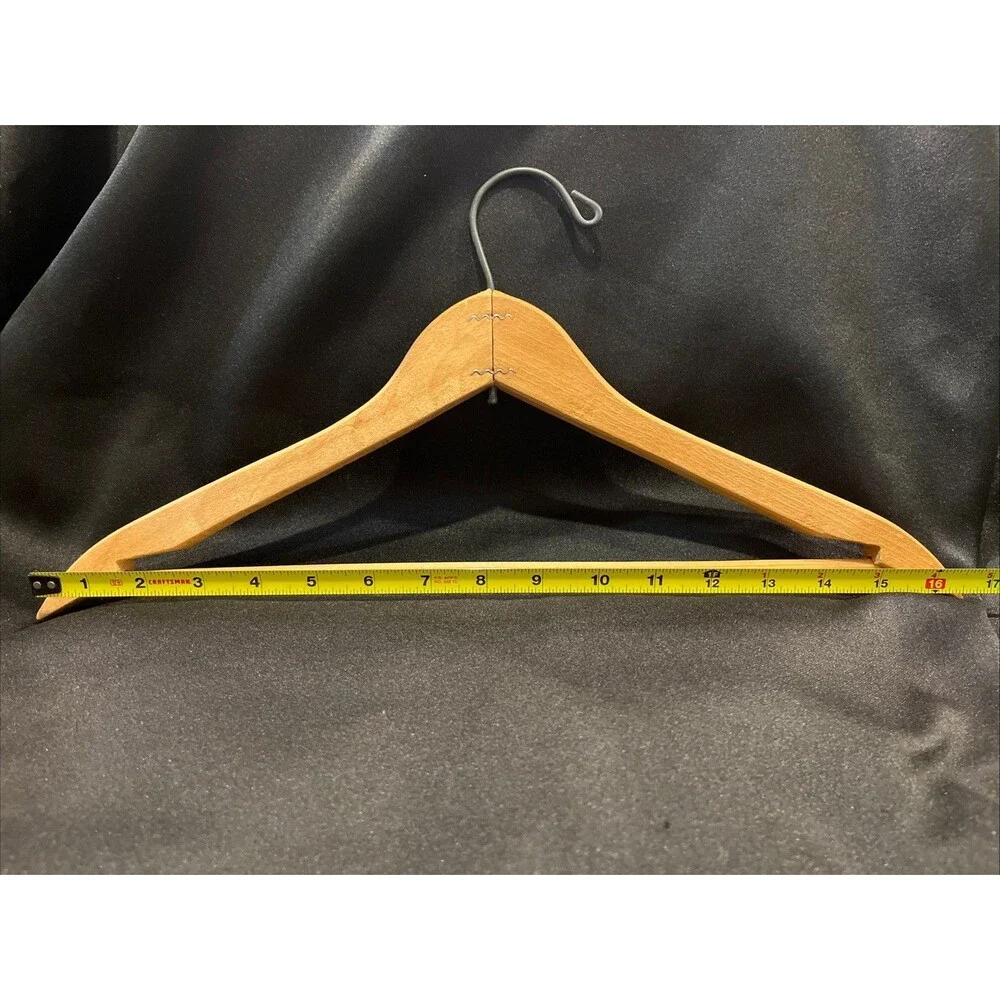 Lot of 3 Vintage Unbranded Wooden Hangers for Suits Jackets Pants Tops Dresses